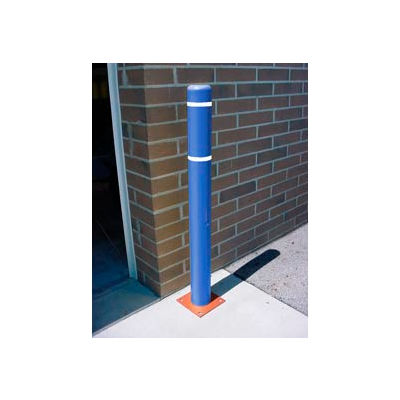 7"x 72" Bollard Cover - Blue Cover/White Tapes