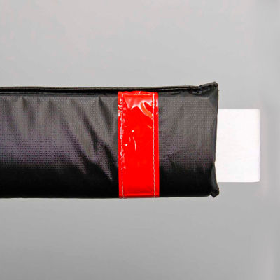 108"W Soft Nylon Gate Arm Cover - Black Cover/Red Tapes - Pkg Qty 6