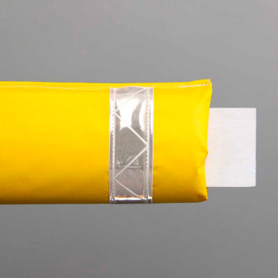108"W Soft Nylon Gate Arm Cover - Yellow Cover/White Tapes - Pkg Qty 6