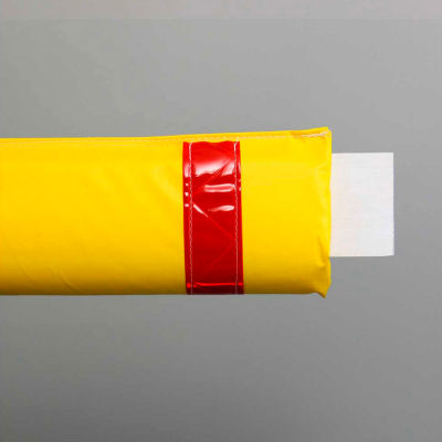 108"W Soft Nylon Gate Arm Cover - Yellow Cover/Red Tapes - Pkg Qty 6
