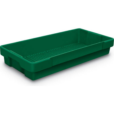 Plastic Utility Tray Dark Green 26" L X 12-1/2" W X 4-1/2 H - Pkg Qty 5