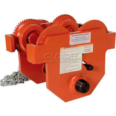 Geared Eye Adjustable Manual Trolley E-MT-10-C 10,000 Lb. Capacity