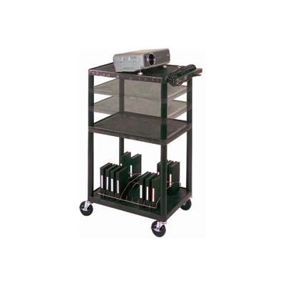 Luxor Multi-Height Plastic Audio Visual Cart