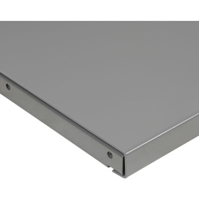 72"W x 30"D x 1-3/4" Thick Steel Square Edge Workbench Top - 12 Gauge Steel - Gray