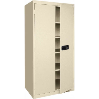 Sandusky Elite Series Keyless Electronic Storage Cabinet EA4E362472 - 36x24x72, Putty