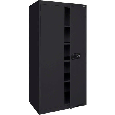Sandusky Elite Series Keyless Electronic Storage Cabinet EA4E362472 - 36x24x72, Black