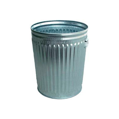 garbage gallon galvanized steel duty heavy recycling outdoor globalindustrial janitorial maintenance