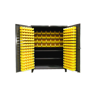 Strong Hold® Heavy Duty Bin Cabinet 56-BBS-362FLP - With 160 Bins 60x36x78
