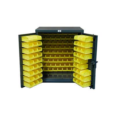 Strong Hold® Heavy Duty Counter Top Bin Cabinet 33.5-BB-200 - With 124 Bins 36x20x42