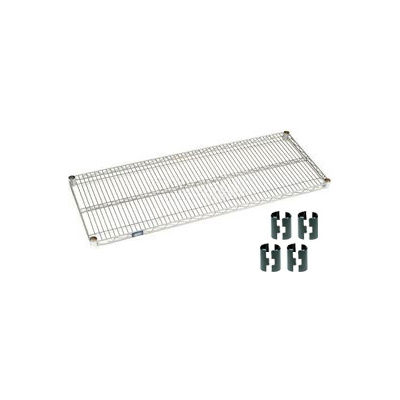 Nexelate® Silver Epoxy Wire Shelf 60 x 18 with Clips