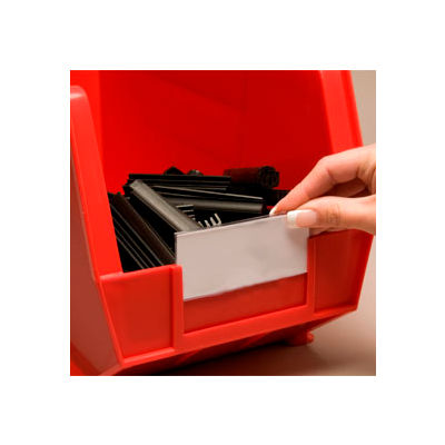 Aigner Tri-Dex TR-1253 Slide-In Label Holder 1-1/4" x 3" for Stacking Bins, Price per Pack of 25