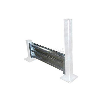 Steel Structural Guard Rail, Drop-in Style, 8'L, Galvanized