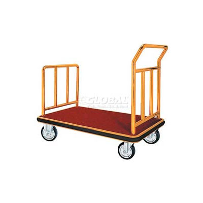 Aarco Deluxe Brass Luggage Platform Cart FB-1B 42 x 24