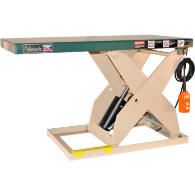 Beech® LoadRedi™ Heavy-Duty Scissor Lift Table RM24-60-2W 36-5/8 x 24 6000 Lb. Cap.