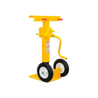 Global Industrial™ Hand Crank Trailer Jack Stand 100,000 Lb. Static Cap. Pneumatic Wheels