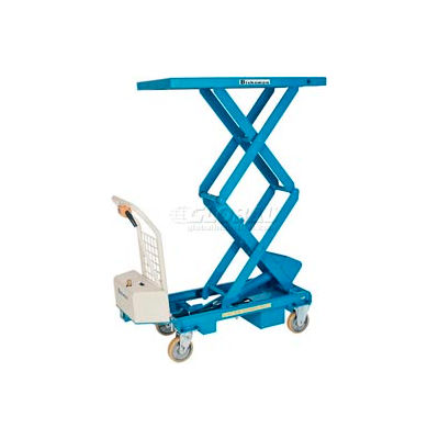 Bishamon® MobiLift™ Battery Powered Double Scissor Lift Table BX-50WB 1100 Lb. Cap.