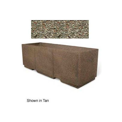 Concrete Outdoor Planter w/Forklift Knockouts, 72"Lx24"W x 24"H Rectangle Gray Limestone
