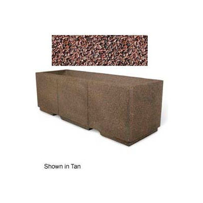 Concrete Outdoor Planter w/Forklift Knockouts, 72"Lx24"W x 24"H Rectangle Red Quartzile