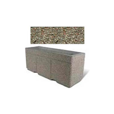 Concrete Outdoor Planter w/Forklift Knockouts, 72"Lx24"W x 30"H Rectangle Gray Limestone