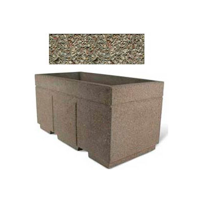 Concrete Outdoor Planter w/Forklift Knockouts, 72"Lx36"W x 36"H Rectangle Gray Limestone