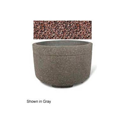 Concrete Outdoor Planter w/Forklift Knockouts, 48"Dia x30"H Round Red Quartzite