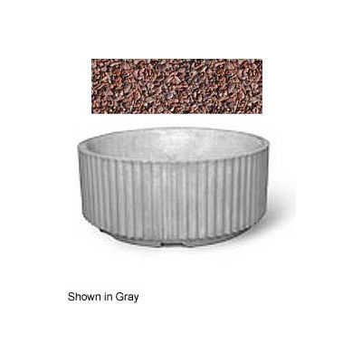 Concrete Outdoor Planter w/Forklift Knockouts, 84"Dia x36"H Round Red Quartzite