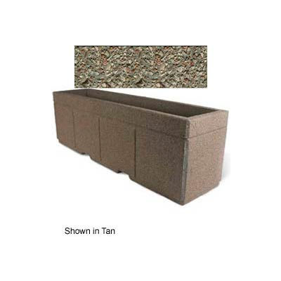 Concrete Outdoor Planter w/Forklift Knockouts, 96"Lx24"W x 30"H Rectangle Gray Limestone