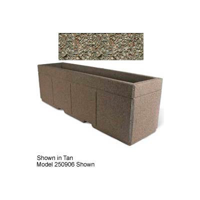 Concrete Outdoor Planter w/Forklift Knockouts, 96"Lx30"W x 36"H Rectangle Gray Limestone