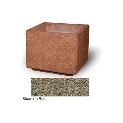 Concrete Outdoor Planter, 36" Sq. x 30" H Square Gray Limestone
