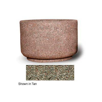 Concrete Outdoor Planter 36"Dia x 24"H Round Gray limestone