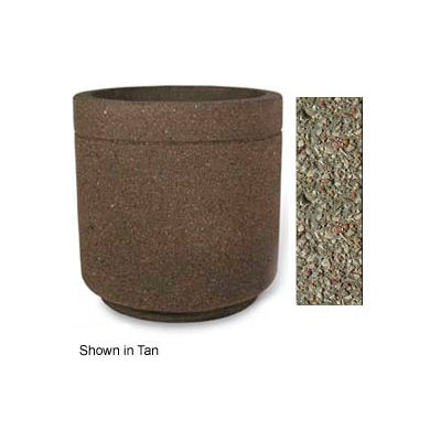 Concrete Outdoor Planter 36"Dia x 36"H Round Gray limestone