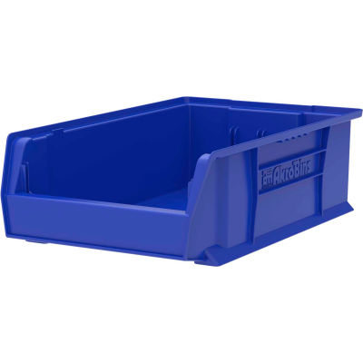Akro-Mils® Super-Size AkroBin® Plastic Stacking Bin, 12-3/8"W x 20"D x 6"H, Blue - Pkg Qty 4