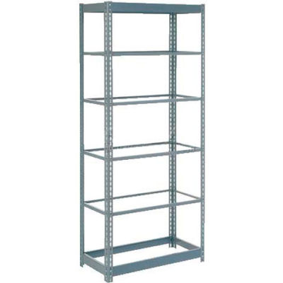 Global Industrial™ Heavy Duty Shelving 48"W x 18"D x 84"H With 6 Shelves - No Deck - Gray