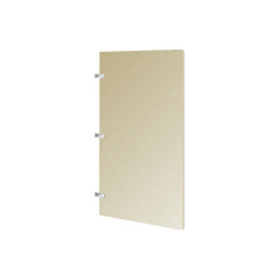 Steel Urinal Screen with Wall Mounting Brackets - 18"W (Almond)