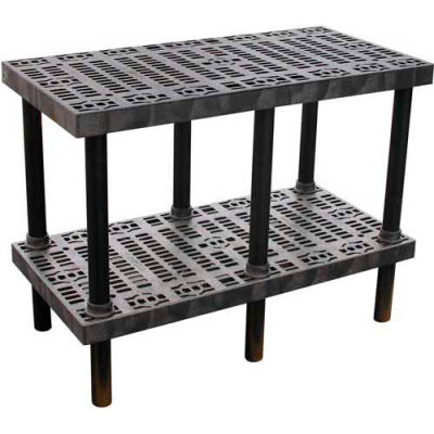 Plastic Work Bench with Grid Top - 48"W x 24"D x 36"H