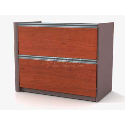 Bestar® Lateral File W/out Top (Unassembled) - 34" - Bordeaux & Slate - Connexion Series