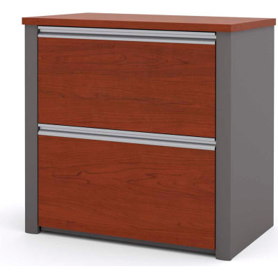 Bestar® Lateral File With Top (Unassembled) - 30" - Bordeaux & Slate - Connexion Series