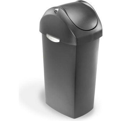 simplehuman® Plastic Swing Lid Can - 16 Gallon Gray