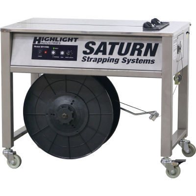 Highlight Industries Saturn™ Table Top Polypropylene Strapping Machine, 23"L x 29"H, Gray