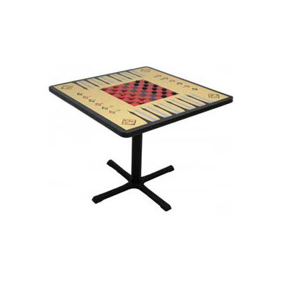 Allied Plastics Game Table with Pedestal Base - 36"W x 36"L