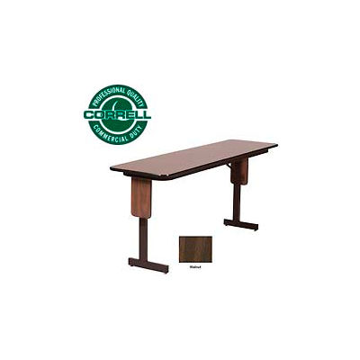 Correll Folding Seminar Table - 18" x 60" - Walnut