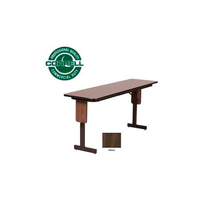 Correll Folding Seminar Table - 18" x 72" - Walnut