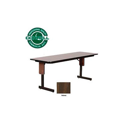 Correll Folding Seminar Table - 24" x 60" - Walnut