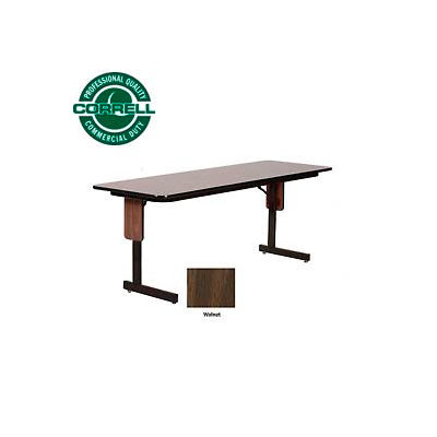 Correll Folding Seminar Table - 24" x 96" - Walnut