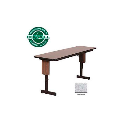 Correll Folding Seminar Table - Adjustable Height - 24"x72" Gray Granite