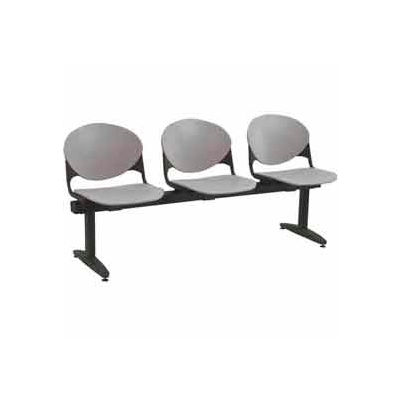 KFI Beam Seating - 3 Cool Gray Seats