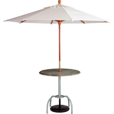 Grosfillex® 7' Wooden Market Outdoor Umbrella, White