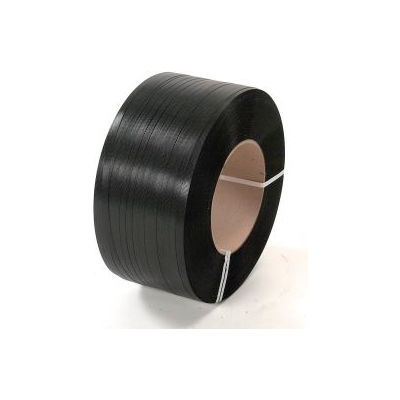 Global Industrial™ 16" x 6" Core Polypropylene Strapping, 7200'L x 1/2"W x 0.026" Thick, Black