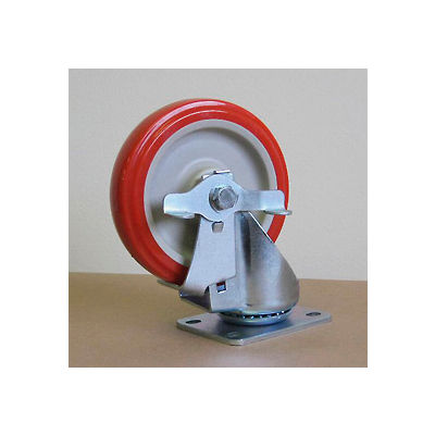 5" Polyurethane Swivel Caster with Brake 5125PPY-S-BRK for Little Giant® Carts