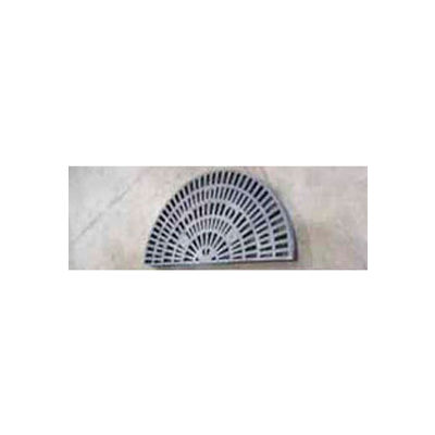 Structural Plastic Vented 1/2 Round Shelf, 36"W x 18"D, Black